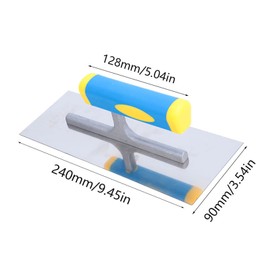 Plastering Finishing Trowel Professional Drywall Trowel Building Flooring Grout Float Tiling Tool with Long Shank for Concrete Plaster Dry (240mm)