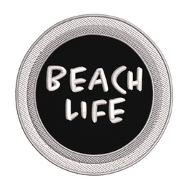 Beach Life Saying Expression Embroidered DIY Iron or Sew-on Decorative Patch Badge Appliques ~ Explore Ocean Salt Life Adventure Series