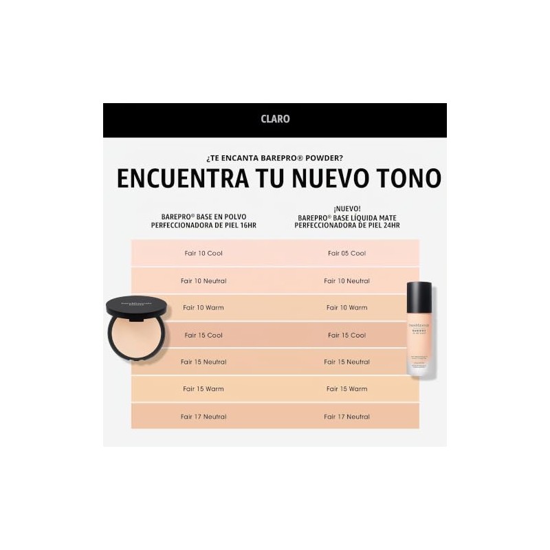 Bareminerals Base de Maquillaje Líquida Mate Mineral Barepro de 24