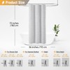 BTTN 78 Inch Long Shower Curtain - Boho Farmhouse Linen