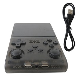 DEARCOOL R40S PRO 30000 in 1 Handheld Game Console 3.5 inch IPS Screen Mini Retro Console 3800mAh Portable Pocket Arcade 45 simulators 256G TF Card-Transparent Grey