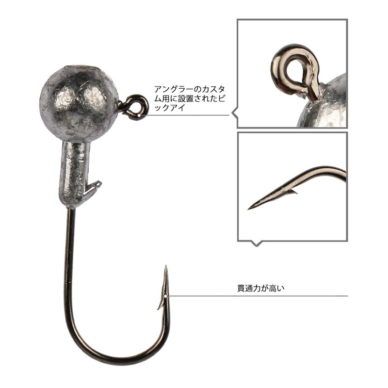 Goture Jig Head Set Fish Hook Chinning Mebaling Case 0.05