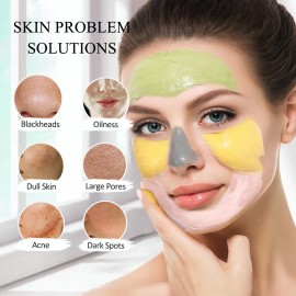 4pcs Mascarillas Arcilla Cuidado Piel, Limpieza, Exfoliación