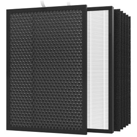 True HEPA Filter Replacement, Compatible with OV200 Air Cleaner Purifier, Including 1 True HEPA Filter, 1 Carbon Filter, and 4 Extra Pre-Filters, Part # RF200