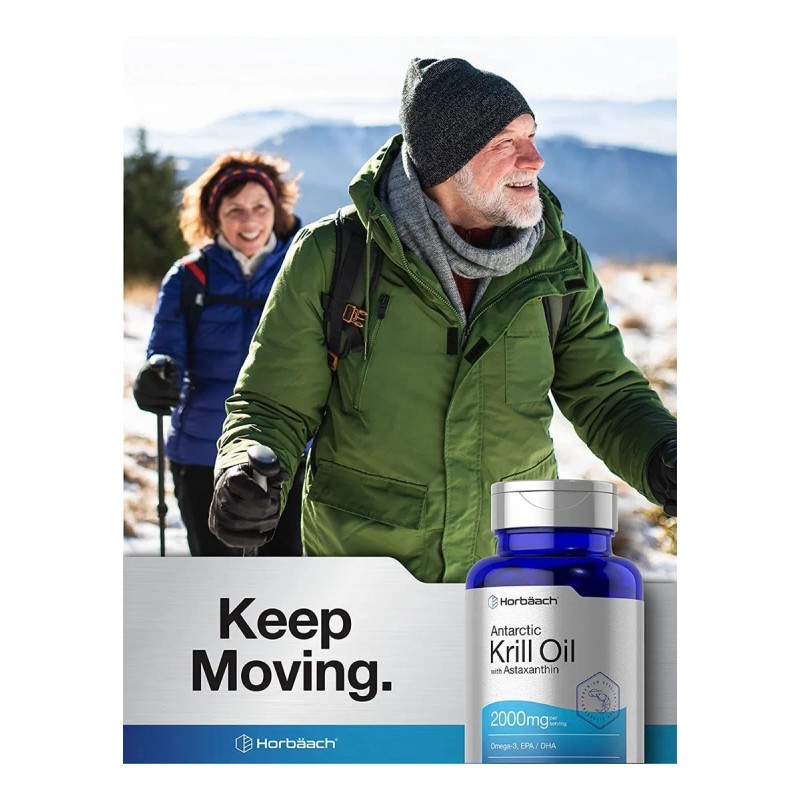 Aceite De Krill 2000mg(60 Cápsulas) Omega 3 Horbaach Sabor Sin