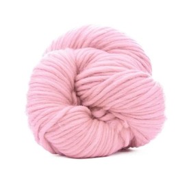 Revolution Fibers Hilo de merino súper voluminoso de alta calidad, 100 gramos de hilo de lana 100 % grueso, hilo de lana gruesa para tejer, ganchillo, manta de bebé, teñido, fieltro, tejer, hilo de caramelo rosa