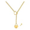 Collar Candado Corazon Llave Cadena Sumiso Para Parejas