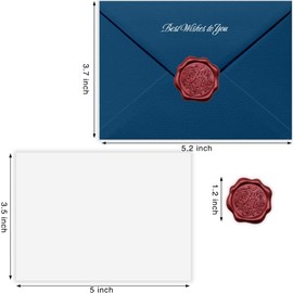 MAGJUCHE Happy Birthday Card for Men, Husband,5x7 Inches, White Envelope, Wax Seal