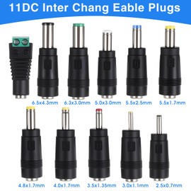TAHULIK 11Pcs DC Adapter Plug, Universal 5.5 x 2.1mm DC AC Power Connector