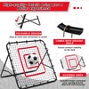 Meooeck Football Rebound Net 42 x 42 Inches Soccer Rebounder
