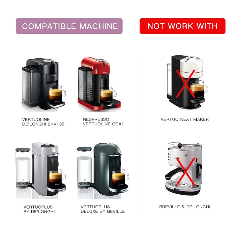 RECAFIMIL Coffee Capsule, Reusable Vertuoline Coffee Pods Refillable Vertuo Capsule