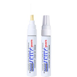 Uni-Ball Uni Paint PX-30 Oil-Based Paint Markers, Broad Line (8mm), White, 2 Count