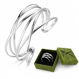 Pulseras de Acero Inoxidable para Mujer con Joyero