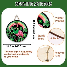 Yarcooly St Patricks Day Decorations St Patrick’s Day Hanging Sign Ireland Shamrock Door Sign Lucky Gnome Decor St.Patrick’s Day Decorations for Home Party