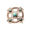 WINDALF Thura Medieval Brooch Diameter 4.3 cm with Turquoise Stones