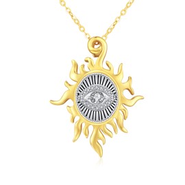 OHAYOO Amulet Chain 925 Silver Cross Dragon Eye Necklace Pendant Viking Nazar Triangle Eye Jewellery for Men Women, Sterling Silver