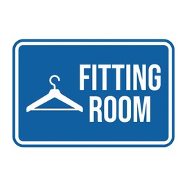 Classic Framed Fitting Room Sign (Blue) - Large