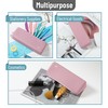 Mr. Pen- Silicone Pencil Case Pouch, Dusty Pink, Aesthetic Triangular