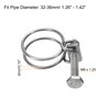 sourcing map 6Pcs Double Wire Hose Clamp, 32-36mm Adjustable Stainless