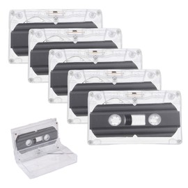 Pack of 5 Audio Cassette Empty Cassette Tapes, Low Noise Audio Cassettes, Empty Audio Cassettes for Music Cassettes, Low Noise High Performance, 60 Minutes Magnetic Tape, for Lectures etc