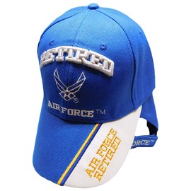U.S. Air Force USAF Retired Wings Royal Blue Embroidered Cap Hat (TOPW)