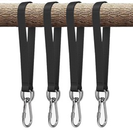 yeemeen Set of 4 swing attachment, hammock attachment, hammock straps, swing suspension, tree swing straps for swing, hammocks, hanging chair attachment + 4 carabiners, D-rings