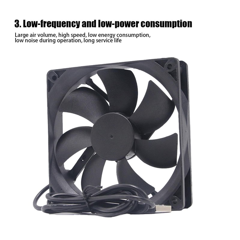 USB Cooling Fan - 120mm Window Fan,Quiet Computer Cooling Fan,