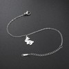 TEAMER Adjustable Dainty Cute Rabbit Bracelet Stainless Steel Bunny Jump