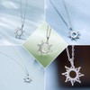 Richight Sterling Silver 925 Simple Sun Motif Charm Necklace, 16.9