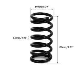 TA-VIGOR 10Pcs Compressed Spring, 10mm Outer Diameter 1.2mm Wire Dia 20mm Long Dual Extended Durable Dual Hook Tension Spring for Furniture Screen Doors Repair Projects
