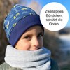 Wollhuhn Eco Lightweight Girls/Boys Beanie Hat Cuffs Elastic Transition Period