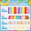 WILLBOND 120 Pcs Hawaiian Grass Skirt with Flower Costume Set