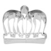 Ausstechform Krone, Ausstecher Edelstahl, 5cm, König, Diadem, Gold, Prinzessin