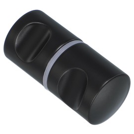 PATIKIL Glass Shower Door Handle, Aluminum Alloy Back-to-Back Shower Door Knob Bathroom Sliding Shower Screen Column Pull Knobs Hardware for Replacement Groove Glass Door, Black