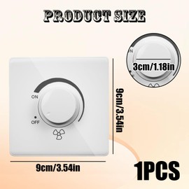 Dimmer Schalter,Unterputz Drehzahlregler Für Motor Lüfter Motoren Geschwindigkeitsregler Deckenventilator Ventilatorregler Stufenloser Wandmontierter Wechselstrom Steckdose Dimmerschalter Wandschalter