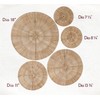 CHI AN HOME 18 Inch Wicker Jute Wall Decor, Set