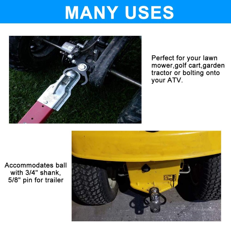 3-Way Trailer Hitch Adapter Steel Hitch Mount with Bolt for