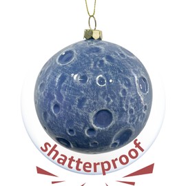 IGERI Earth Ball Christmas Tree Shatterproof Ornaments 2024 Hanging 3.2 intch Decorations Unique Big Blue Decor Indoor for Kids
