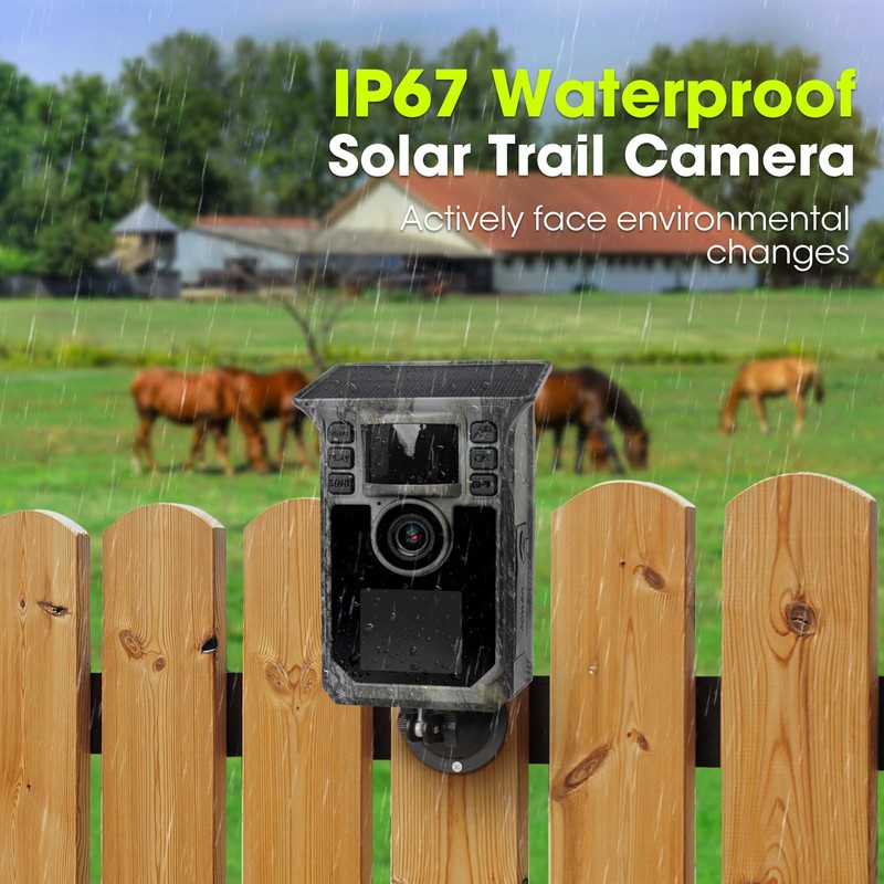FRKTCAM Trail Camera 2 Pack 4K 64MP Solar Game Camera