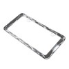 Sgooky 3D Curly Wave Pattern License Plate Holder Chrome License