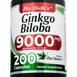 FITO MEDIC'S Ginkgo Biloba | Ginkgo biloba Herb Leaf Capsules | 200 Capsules | Concentrated Extract | Highly Absorbable Herbal Supplement