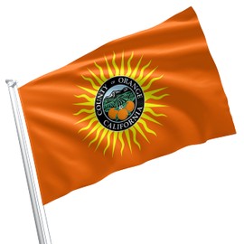 Orange County, California Flag Banner Vivid Color Double Stitched Brass Grommets California Flag - 100% Nylon - Suitable for House Decor, Pole Party Garden Flags, Room and Basement - 3x5 Feet