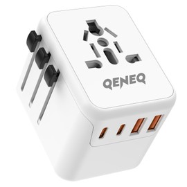 5 in 1 Travel Adapter Worldwide Universal Travel Plug with 2 USB A 2 USB C and 1AC Socket Universal Adapter for Germany USA England Thailand Italy Australia Travel Adapter