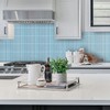 Peel and Stick Backsplash Tiles, 12" × 12" Powder Blue