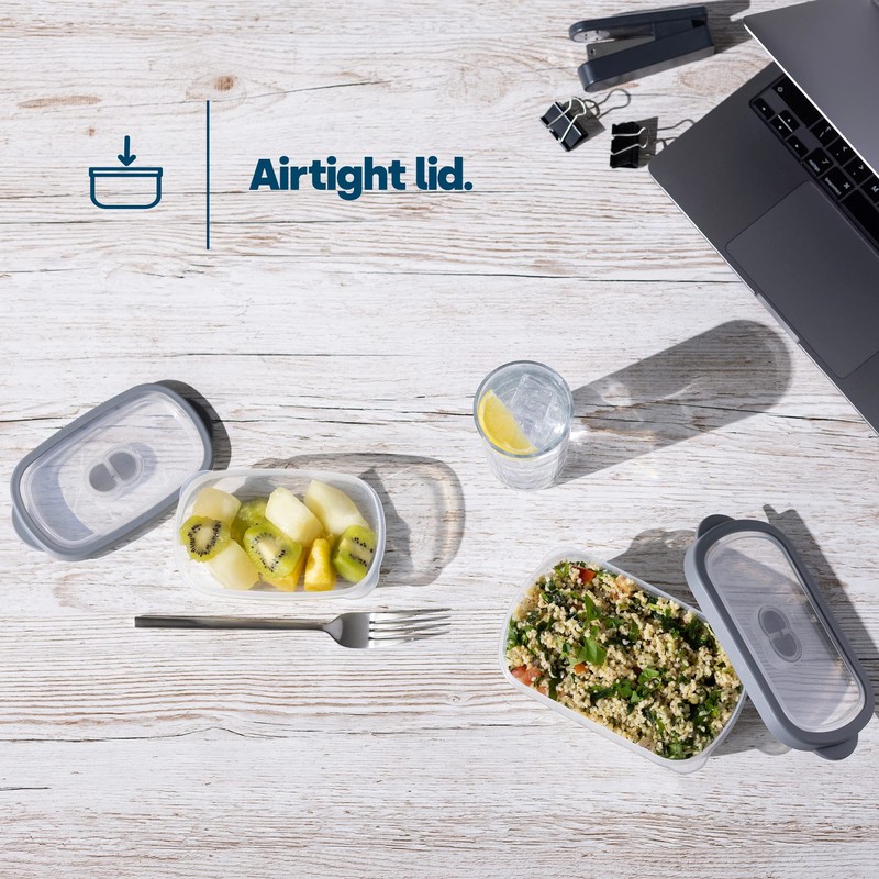LIVIVO 5pc Stacking Food Storage Containers Set with Fitted Airtight