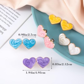 HINZIC 5pcs Pant Waist Tightener, Heart Shape Detachable Jean Buttons, No Sew and No Tools Button Pins Adjustable Jean Pins Instant for Loose Jeans