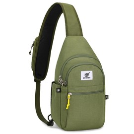 SKYSPER Sling Bag RFID Anti-Theft Crossbody Bag Recycled Travel Cross Body Shoulder Sling Daypack(Armygreen)