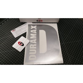 Duramax 9"x12" Rear Window Decal Kit Metallic Silver by Underground Designs