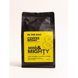 Mini & Mighty "In The Bag" Medium Roast Coffee Beans, 100% Arabica, 227g - Artisan Espresso Blend from Peru, Colombia, Guatemala & Brazil with Honey & Cocoa Notes