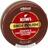Kiwi Waxed Shoe Polish, Brown ? 1.125 oz can (Pack
